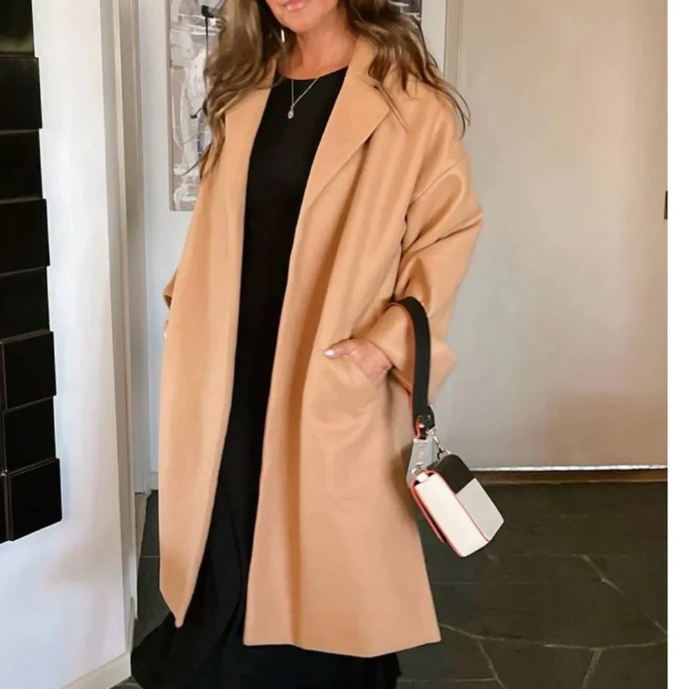 LBLC The Label Women's Camel Color Oversized Coat Size Small